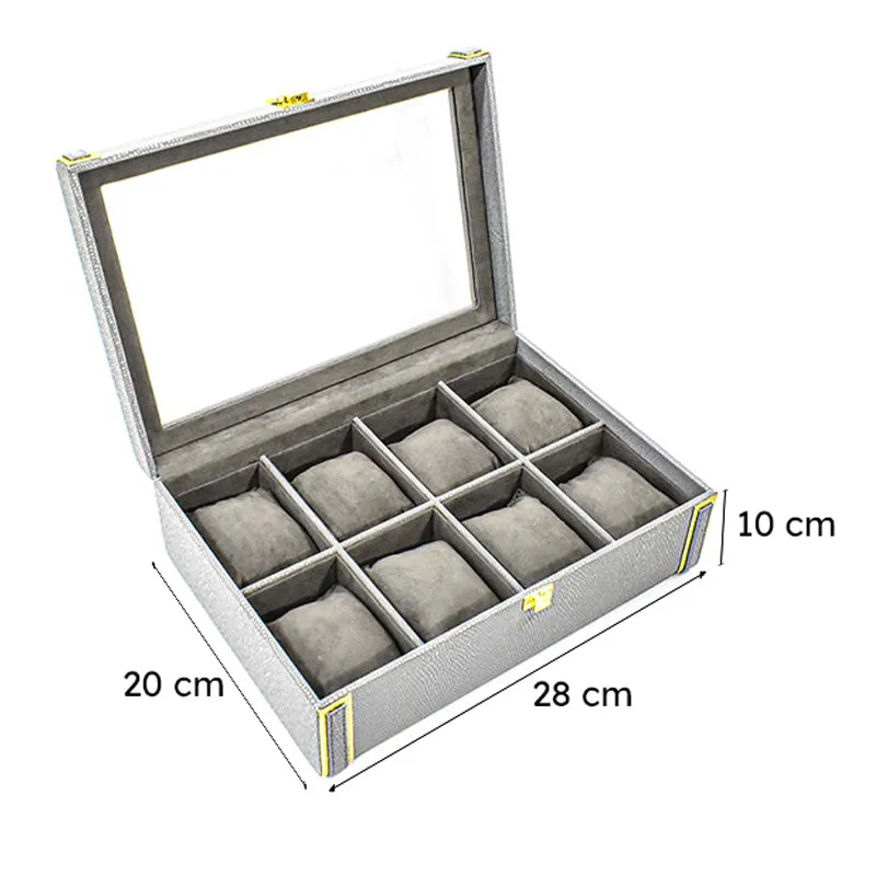 Tisquo II Faux Leather Watch Organizer - Grey media 9