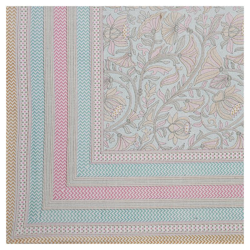 Viya Flora Diwan Set (Pink & Blue) - Six Piece Set media 6
