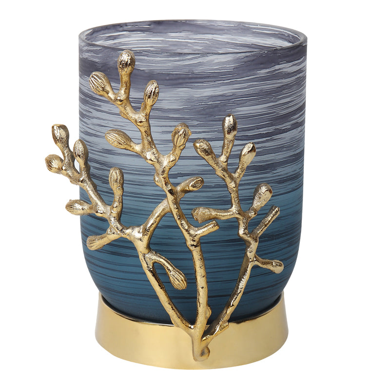 Roscoe Gemma Vase - Blue & Gold media 3