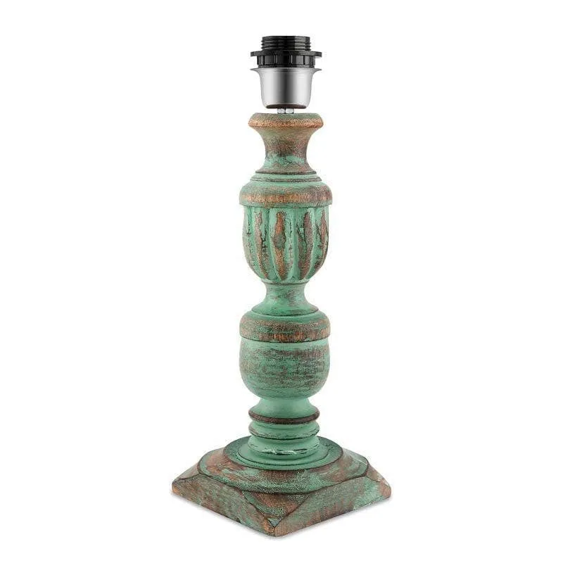 Fionna Carved Fabric Table Lamp - Green media 5