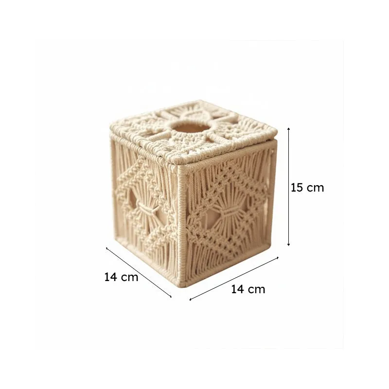 Jahan Macrame Tissue Holder media 10