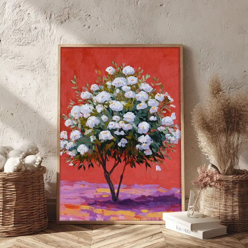 The Silent Orchard Canvas Wall Painting - Brown Frame media 3