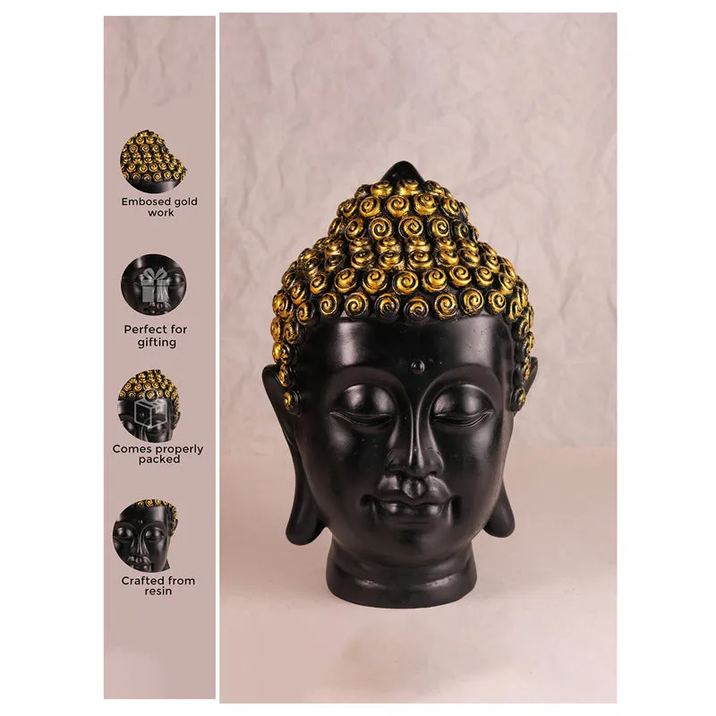 Buddha Of Peace Showpiece - Black media 4