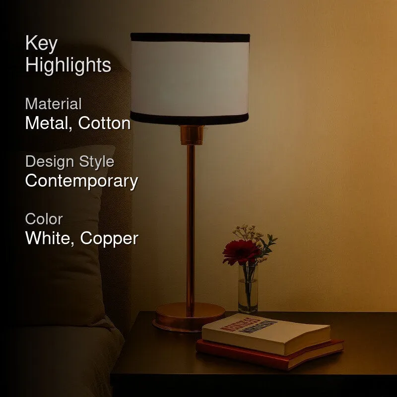 Kavira Ovin Metal Table Lamp - White media 2
