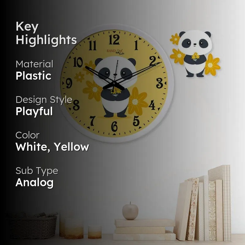 Panda Bloom Wall Clock media 2