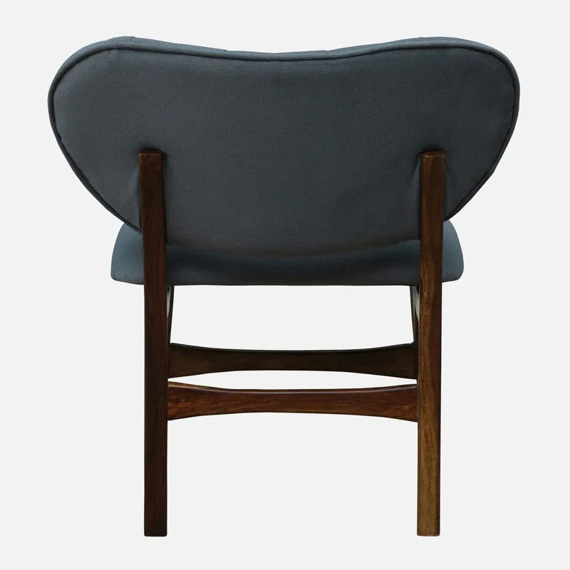 Racknest Rose Wood Accent Chair - Blue media 6