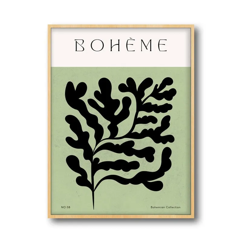 Verdant Muse Canvas Wall Painting With Brown Frame media 3