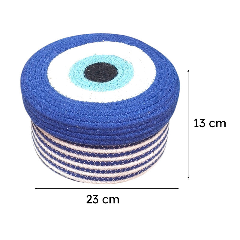Evil Eye Cotton Storage Basket With Lid media 6