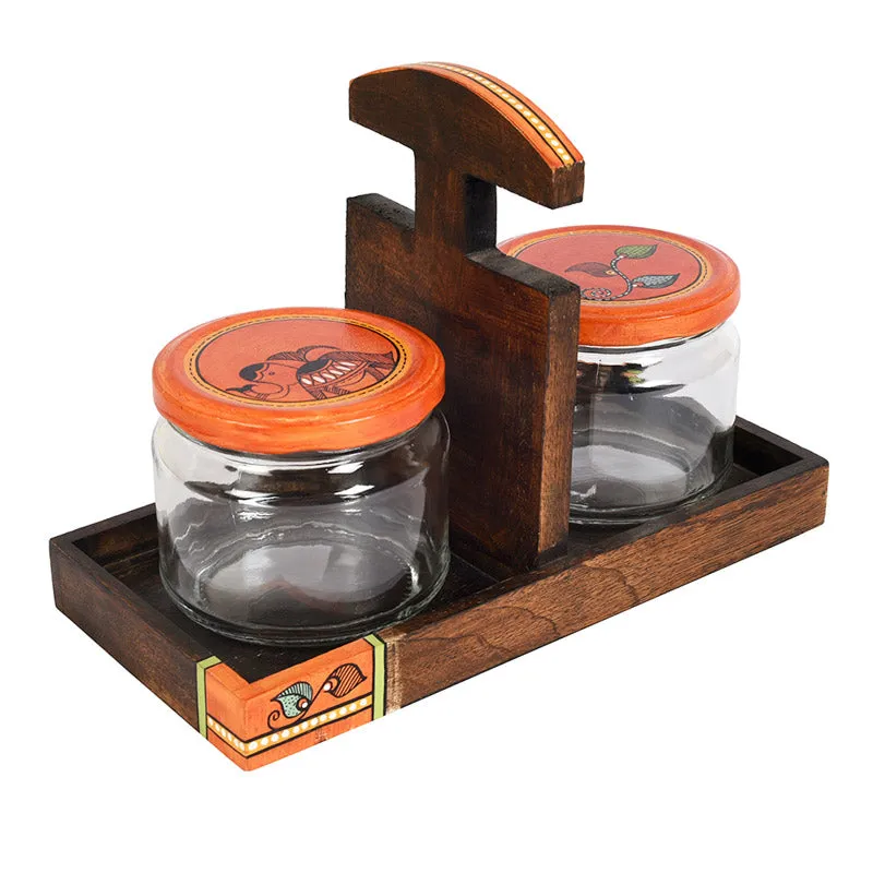 Ishwari Dry Fruit Jar With Tray (150 mL Each) - Three Piece Set media 3