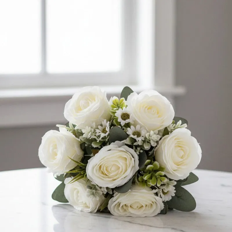 AarviDecor Pure Rose Silk Artificial Flowers media 3