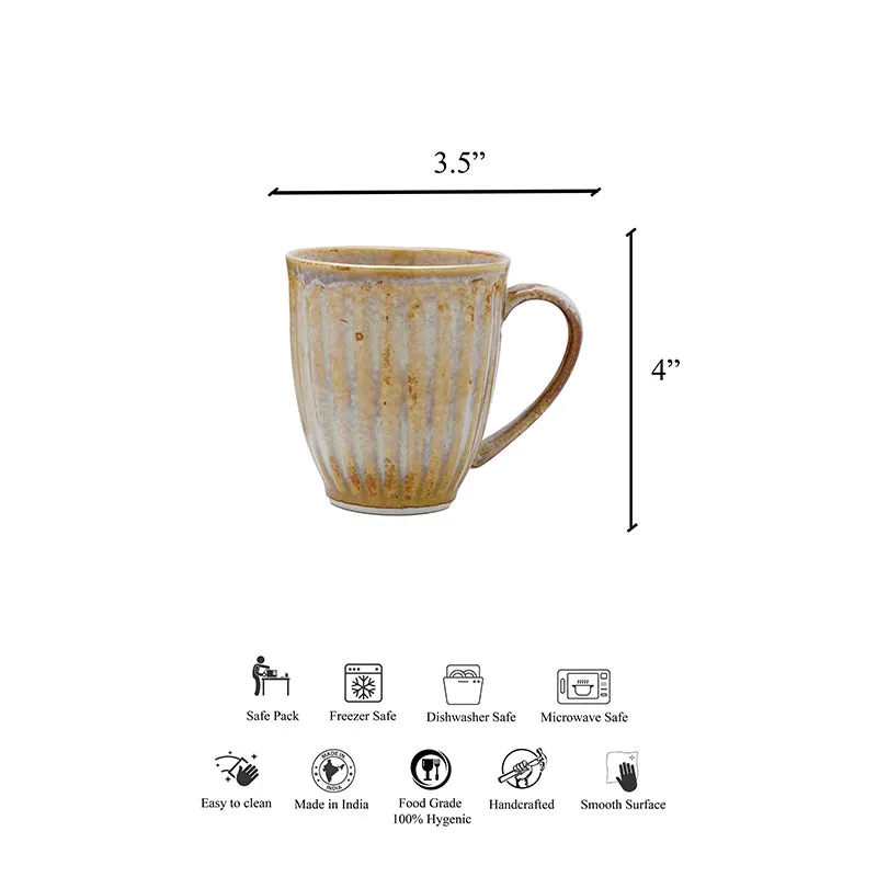 Halta Ceramic Coffee Mug (300 mL) - Beige media 4