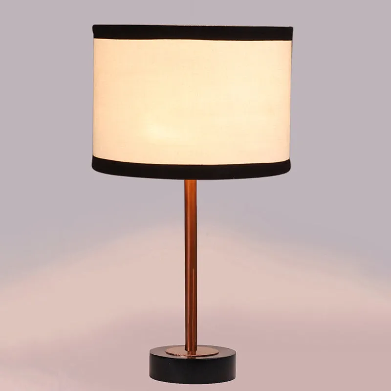 Cotin I Stripe Rodin Wooden Table Lamp - White,Copper,Black media 5