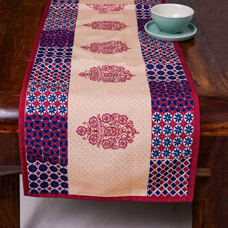 Maroon Mix Poly Canvas Table Runner