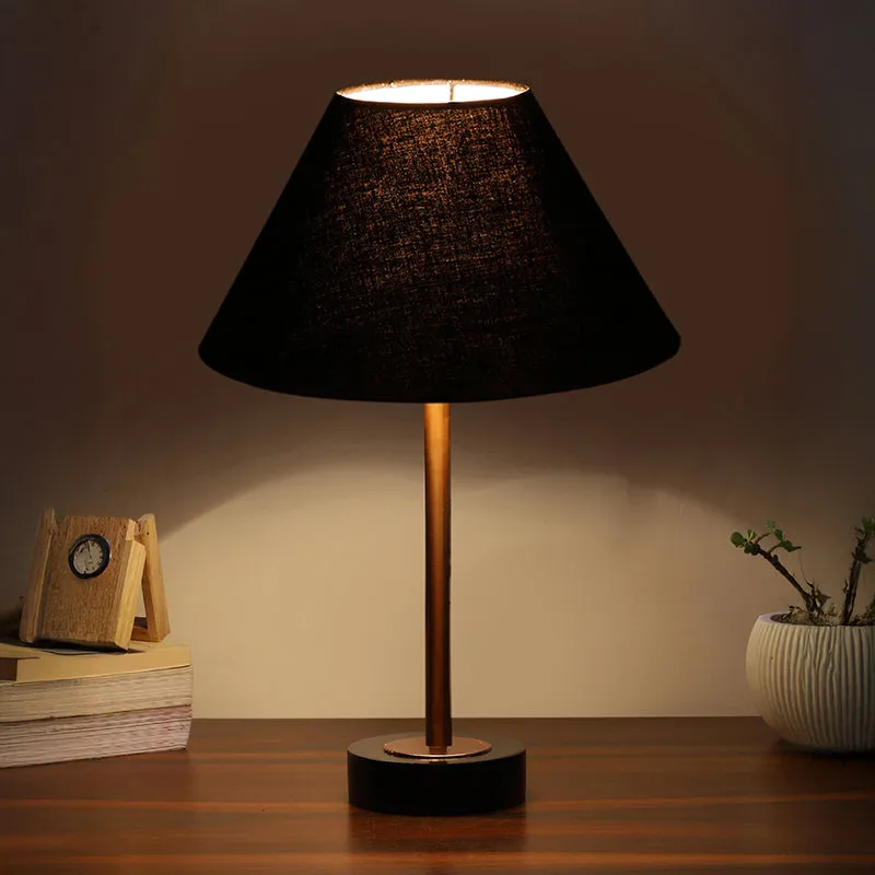 Cotin II Rodin Wooden Table Lamp - Black,Copper media 1