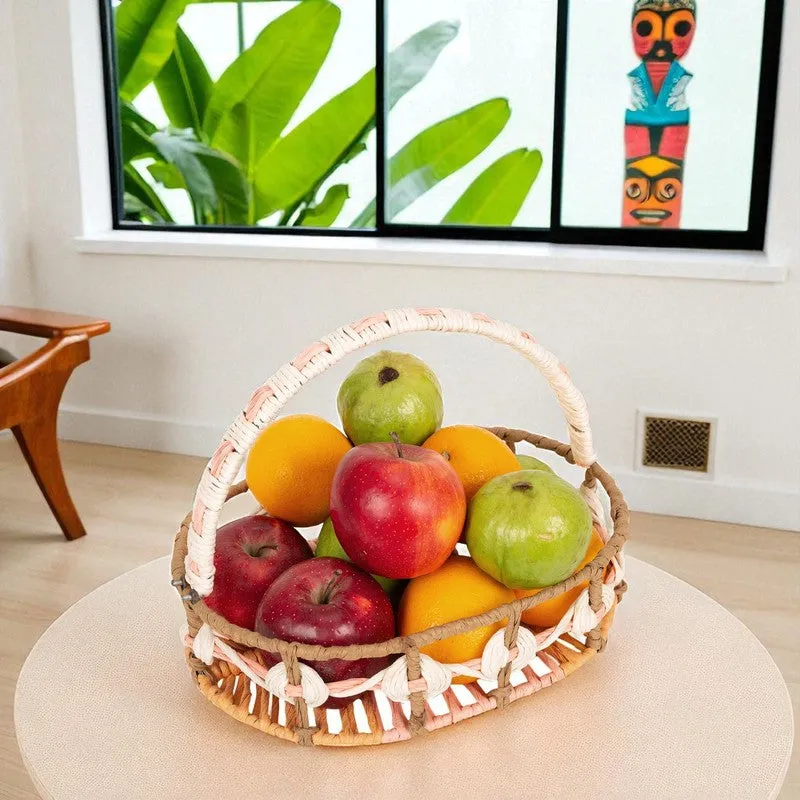 Aurelia (Raffia,Metal) Fruit Basket media 4