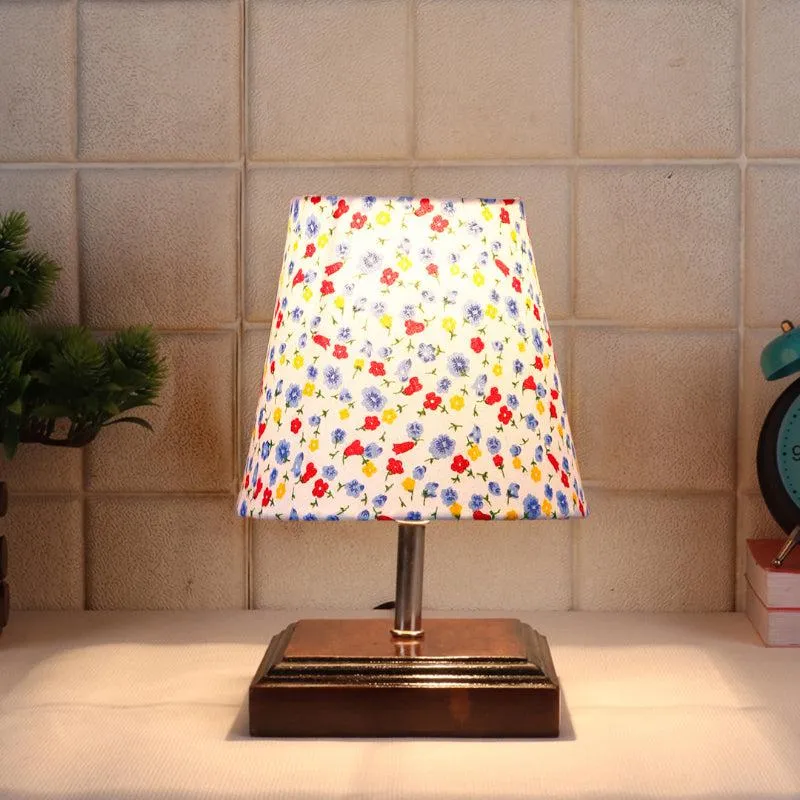 Niksha Color Splash Fabric Table Lamp - Multicolor media 1