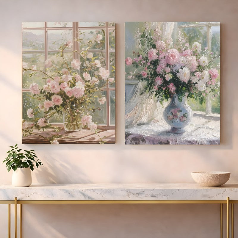 Bloom Haven Canvas Wall Art - Set of Two