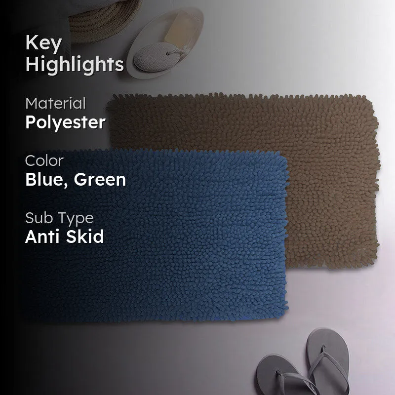 Alianor Bath Mat (Brown & Blue) - Set Of Two media 2