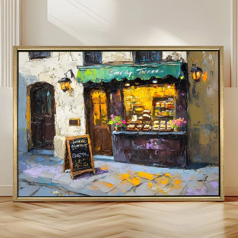 Garden Market Canvas Wall Painting With Frame media 4