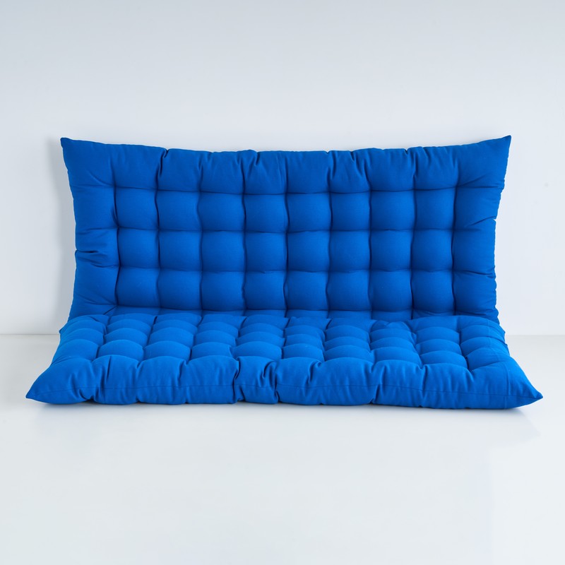 Travis Floor Cushion (Classic Blue) - Set Of Two media 3