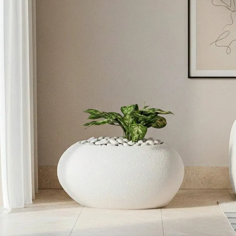 Pebblora Floor Planter - White - 4