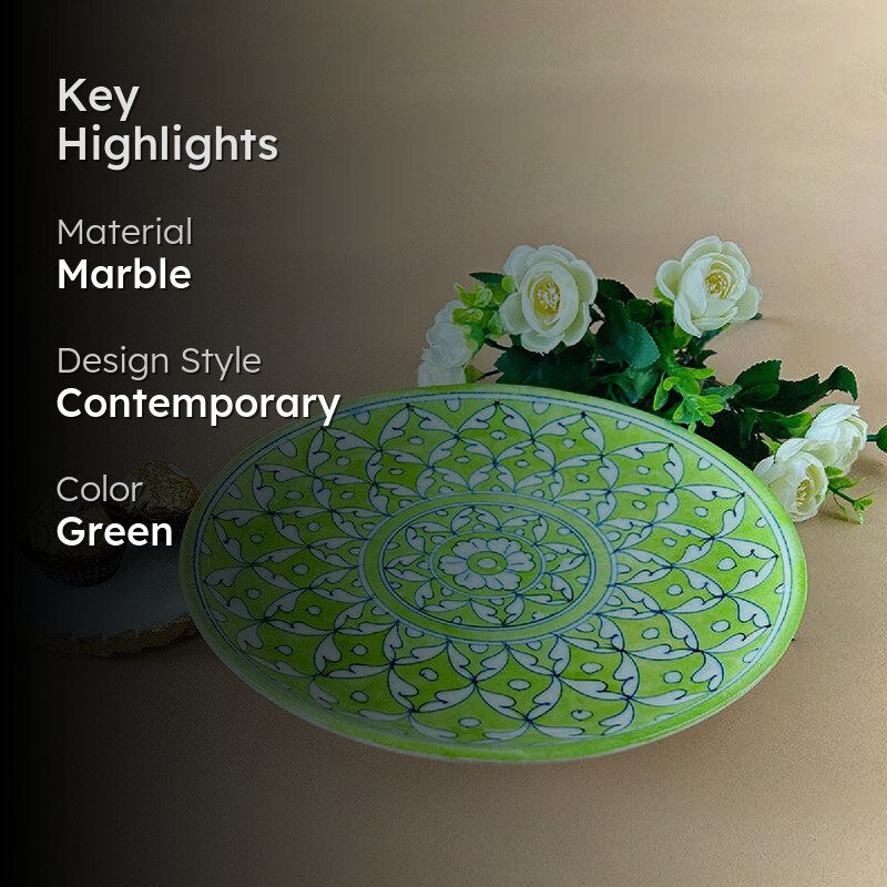 Dwani Mandala Marble Platter media 2