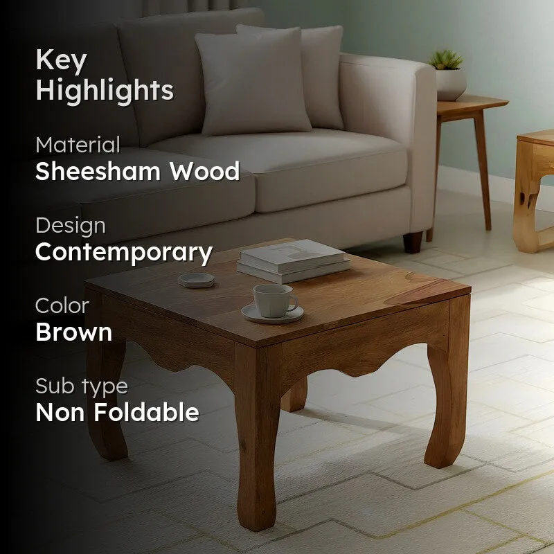 Rervon Sheesham Wooden Center Table - Brown media 2