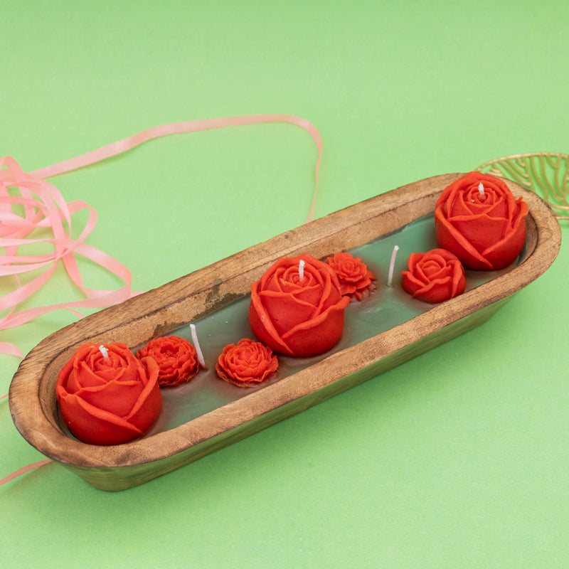 Rose Bath Scented Candle - Rose, Cinnamon media 4