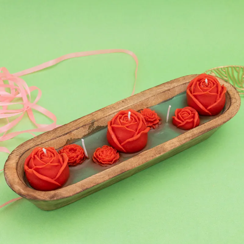 Rose Bath Scented Candle - Rose, Cinnamon media 4