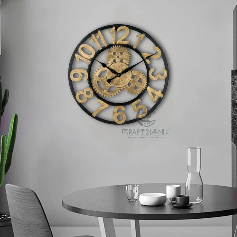 Marker Silent Wall Clock - Gold media 4