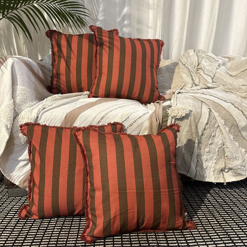 Stripe V Cushion Cover - Set Of Four