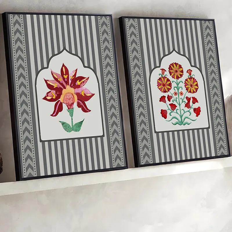 Riwayat Ethnic Canvas Wall Art - Set Of Two media 6