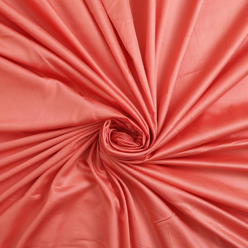 Subtle Grace Solid Cotton Bedsheet (Red) - 130 TC media 4