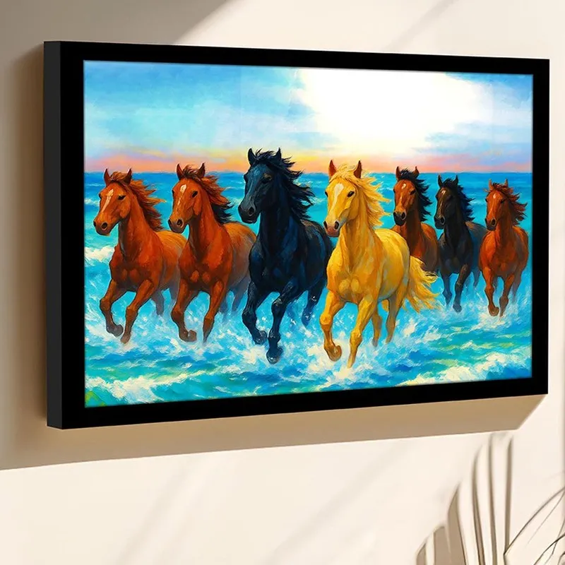 Ocean Gallop Wall Art with Frame media 3