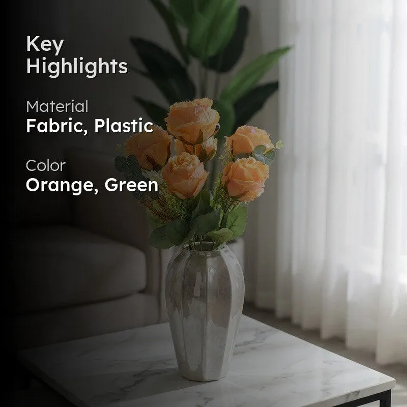 Autumn Rose Artificial Flowers - Orange media 2