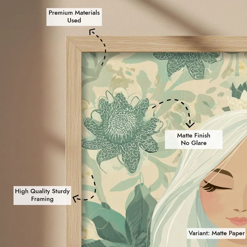 Florwyn Canvas Wall Painting - Brown Frame media 7