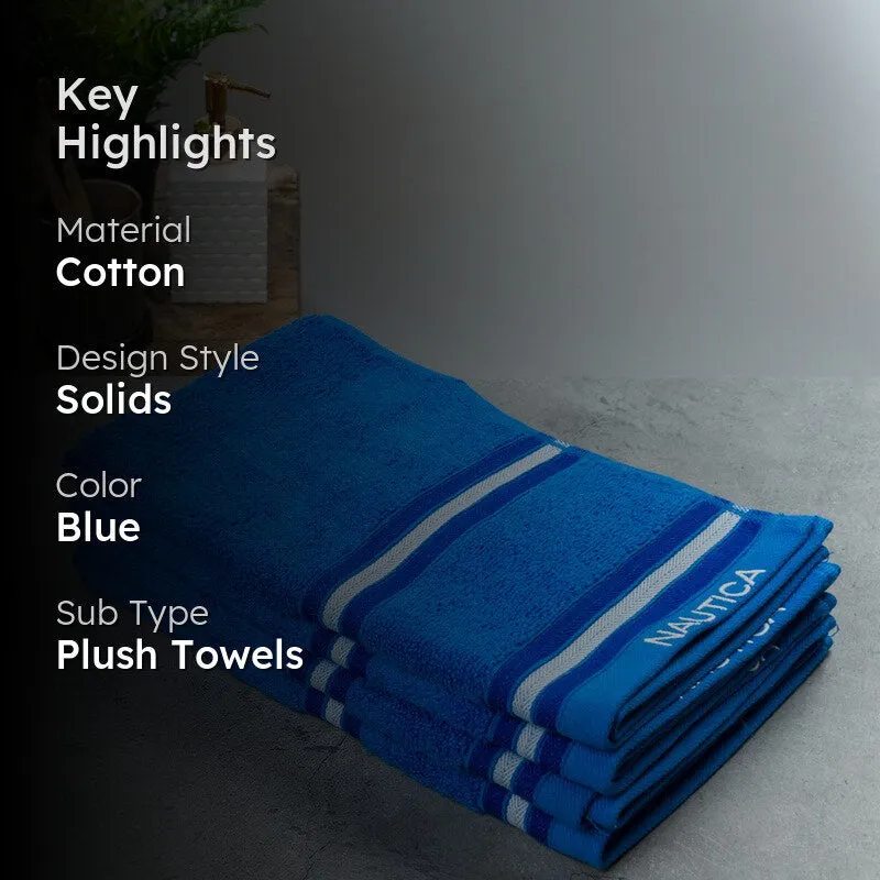 Nautica Dove Dual Down Cotton Hand Towel (Blue) - Set Of Four media 2