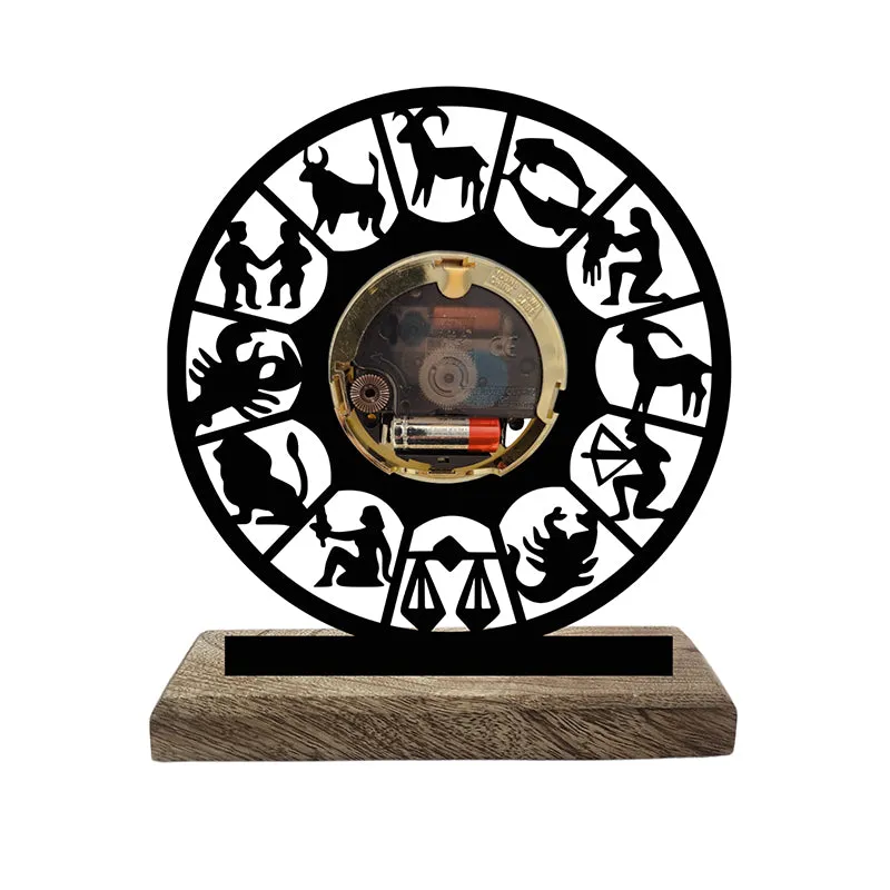 Zodiac Noir Analog Table Clock media 3