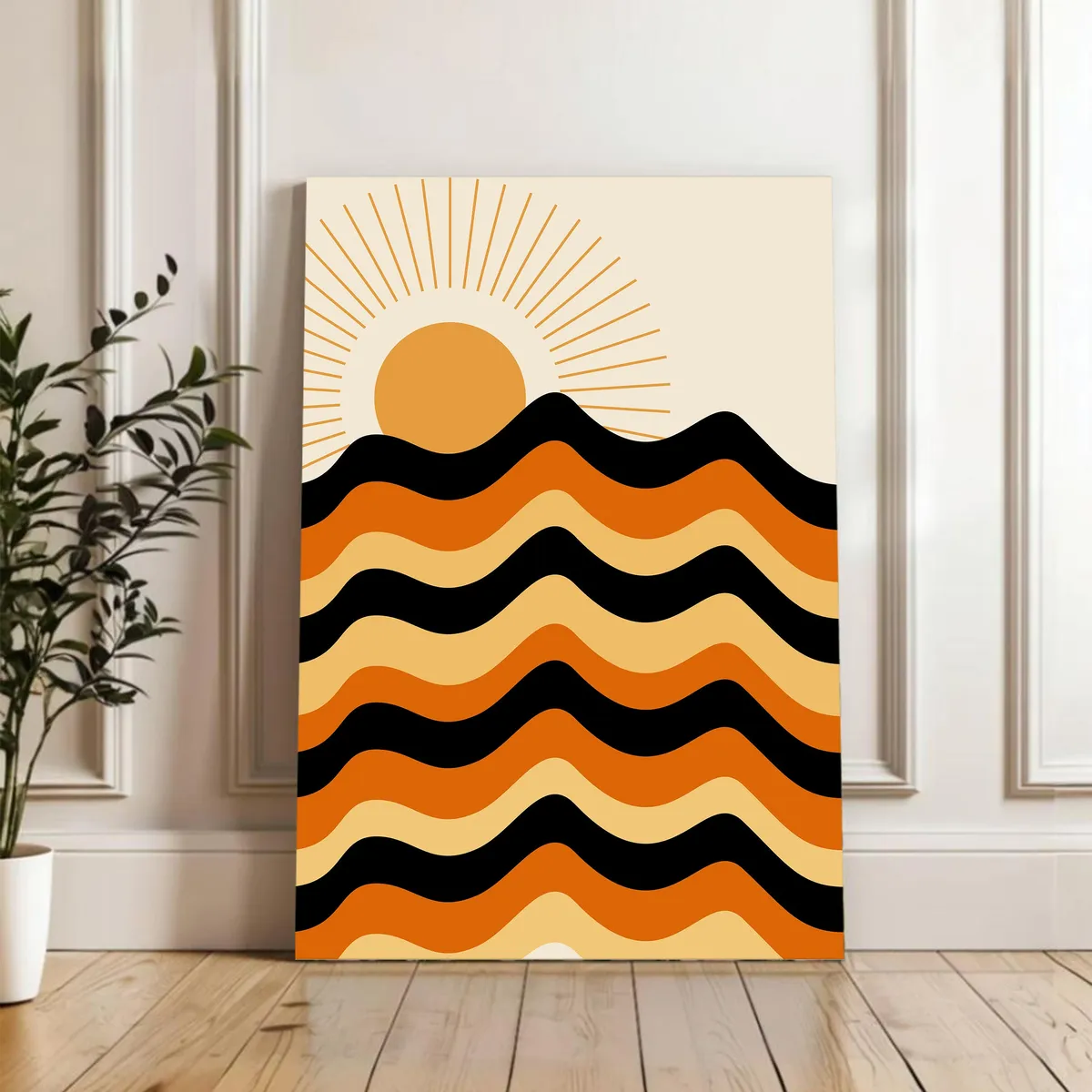 Sun-kissed Cotton Canvas Wall Painting media 4