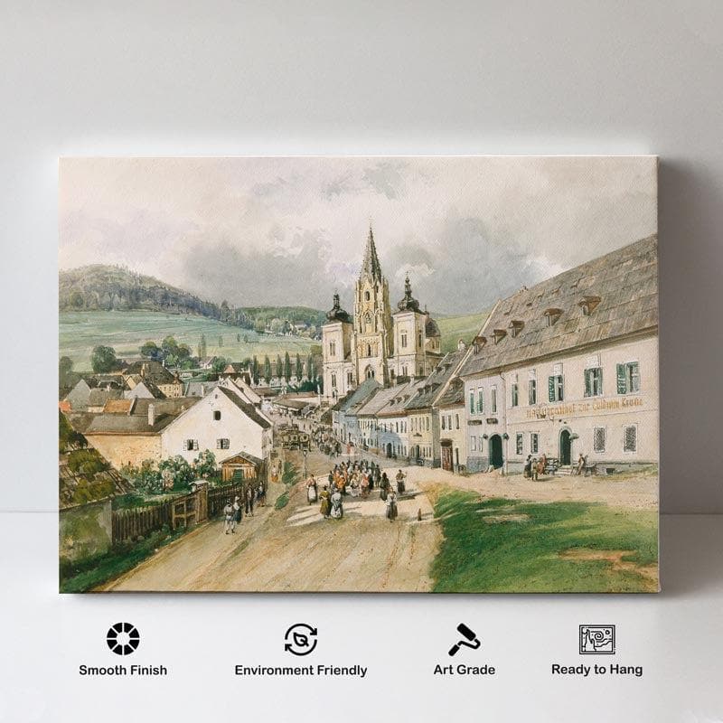 Mariazell Canvas Painting - Thomas Ender - Gallery Wrap media 4