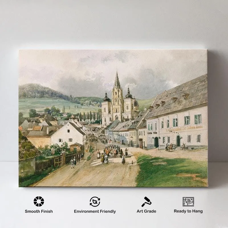 Mariazell Canvas Painting - Thomas Ender - Gallery Wrap media 4