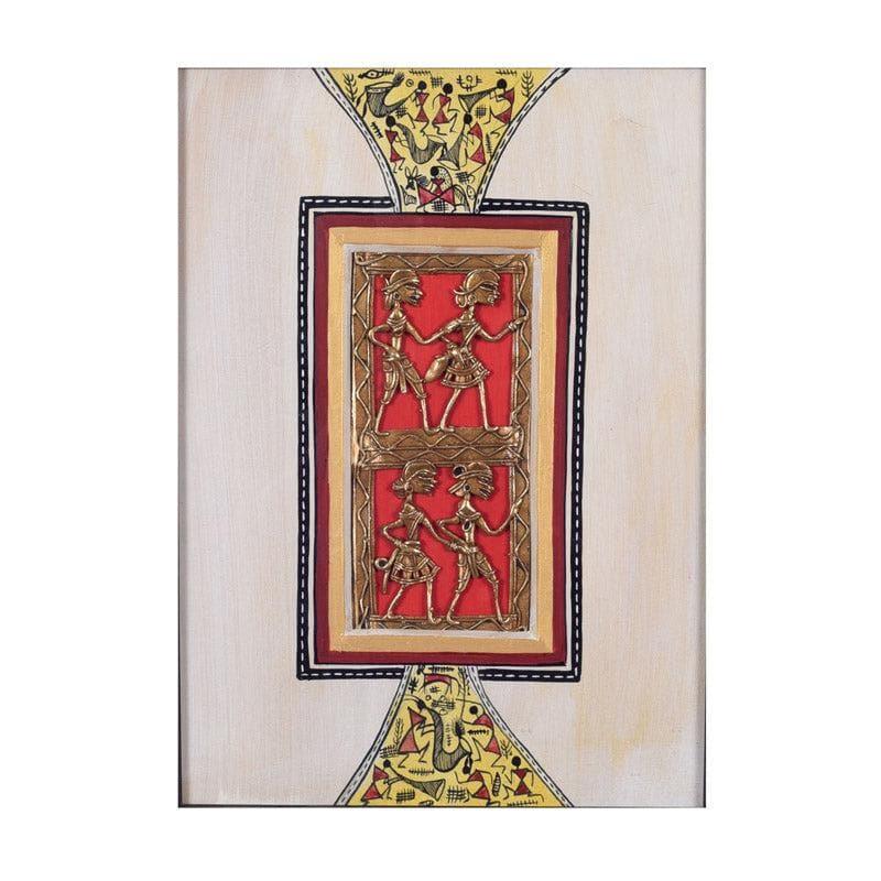 Ajara Dhokra Wooden & Brass Wall Accent media 3