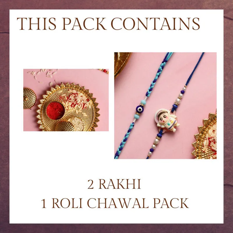 Astronaut Rakhi with Roli Chawal - Three Piece Set media 4