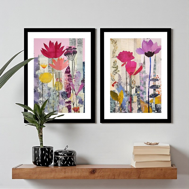 Flora Trance Wall Art With Frame - Set Of Two media 5