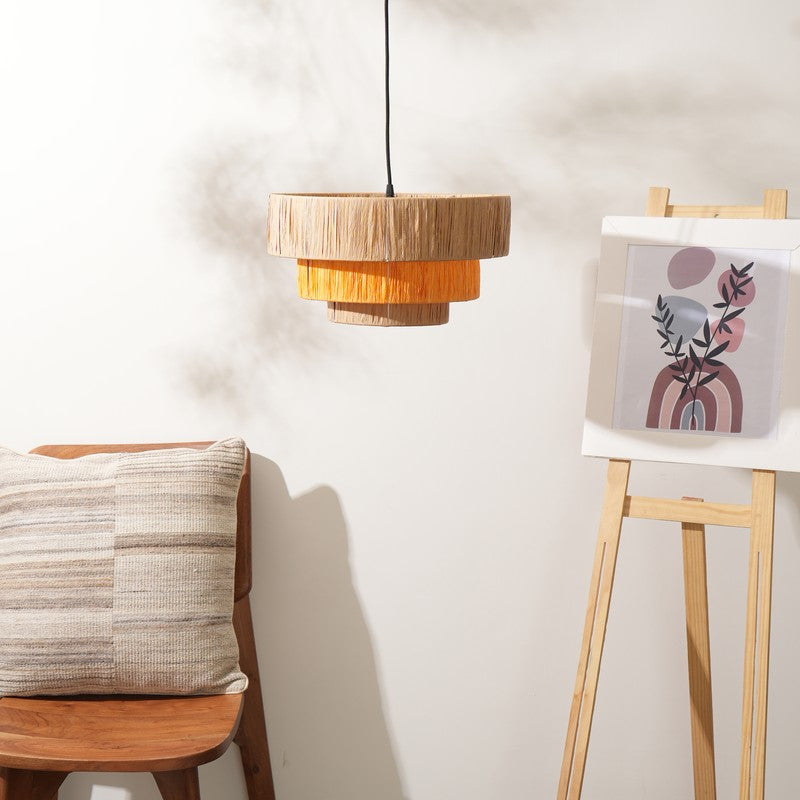 Fig Living Ombre Pendant Ceiling Lamp - Orange & Brown media 3