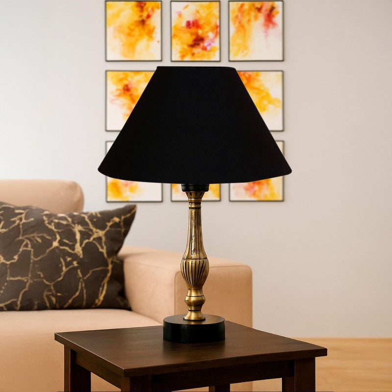 Aurelo Zeno Wooden Table Lamp - Black media 4