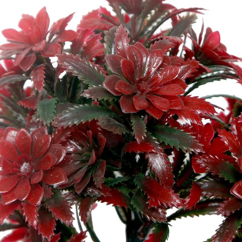 Faux Red Flurry Bonsai With Black Plastic Pot media 3