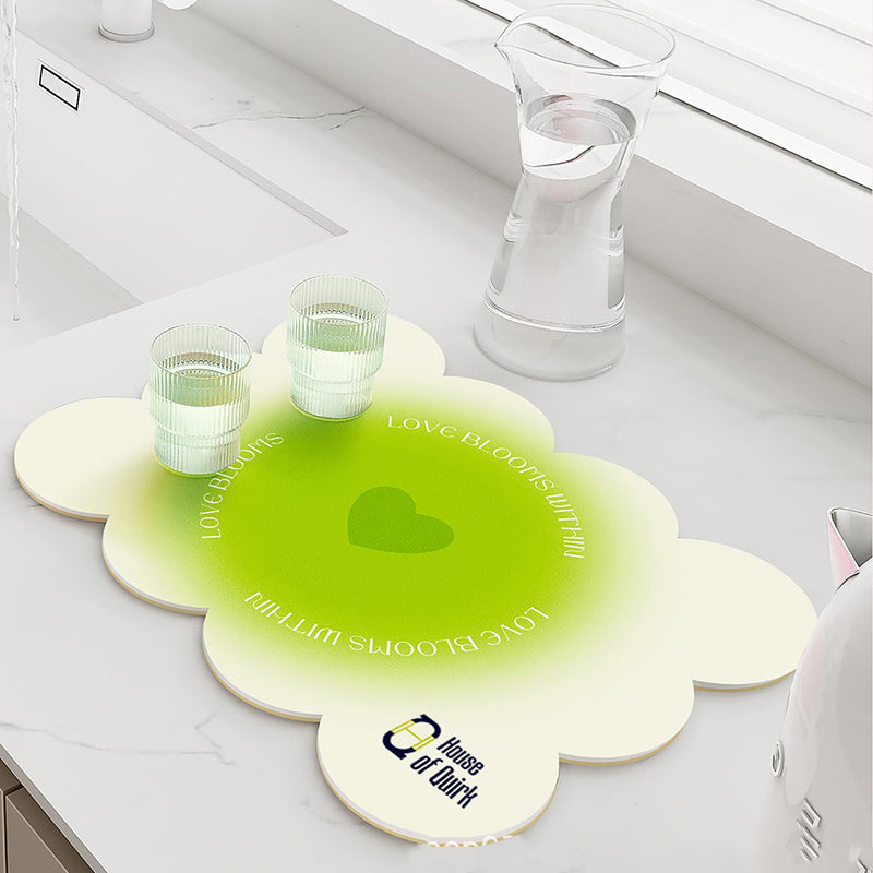 Bubbles & Green Dish Drying Mat media 4