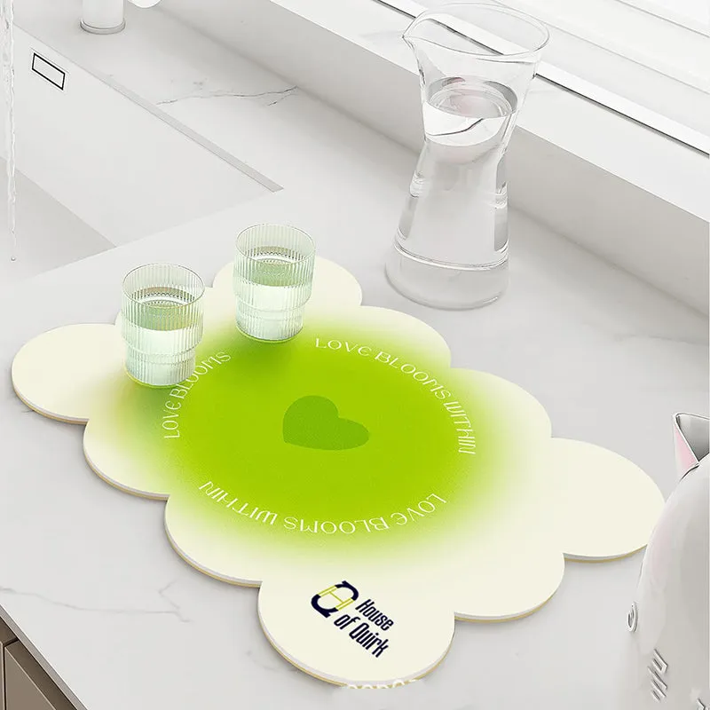 Bubbles & Green Dish Drying Mat media 4