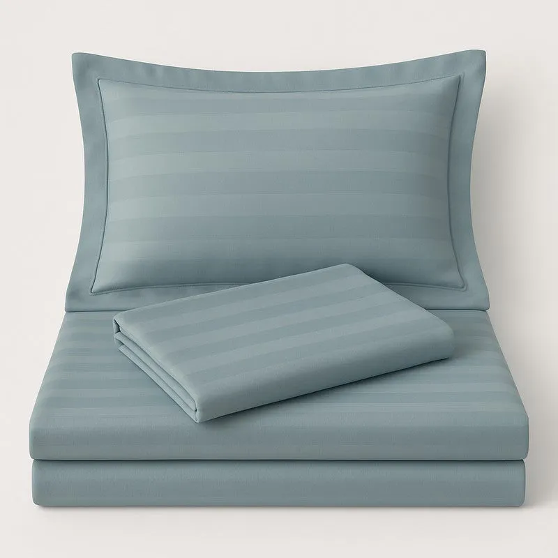 PureLine Cotton Bedsheet (Blue) - 600 TC media 6